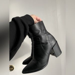 Italian Heeled Leather Boots